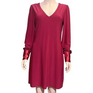🔥 White House Black Market Satin Cuff Long Sleeve Dress Size Small Women’s